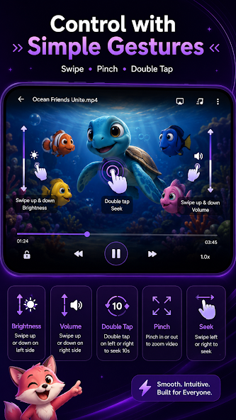 Kaliki Player simple gestures screenshot